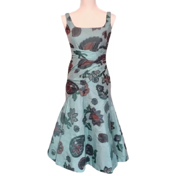 Bill Blass Dresses & Skirts - BILL BLASS Tea Length Sleeveless Blue Silk Dress